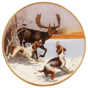 Mettlach plaque, 15.1" d., 2070