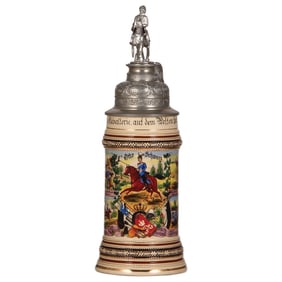 Regimental stein, .5L, 2. Garde Drag. Regt., Berlin
