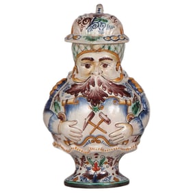 Character stein, .75L, terra cotta, Bartmannkrug Miner