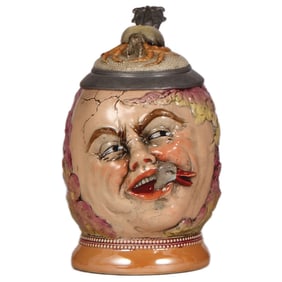 Character stein, .5L, pottery, Woman with Duck in Mouth