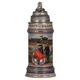 Regimental stein, .5L, Eisenbahn Regt. Nr. 3, Berlin-Schöneberg