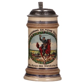 Third Reich stein, .5L, Utffz. - Korps des Standortes Stendal Kav. Rgt. 3
