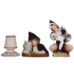 Porcelain figurines (three), Cassis Quenot, Munich Child, Munich Child