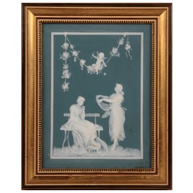 Mettlach plaque, 8.5" x 11.3", 7081