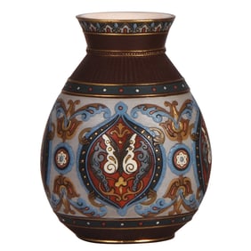 Mettlach vase, 7.0" ht., 1829 II