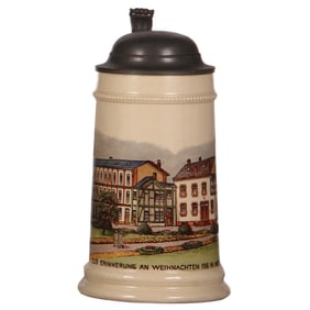 Mettlach stein, .5L, 2271, PUG, Zur Erinnerung an Weihnachten 1916 in Mettlach