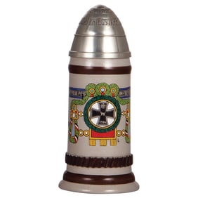 Character stein, .5L, stoneware, Artillery Shell