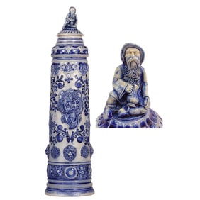 Stoneware stein, 5.0L, relief,  manufactured in Höhr-Grenhausen, Westerwald region