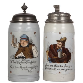 Mettlach steins(two), 1.0L, 1647 & 1533