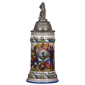 Regimental stein, .5L, Inft. Regt. Nr. 22, 1. Comp., Zweibrücken