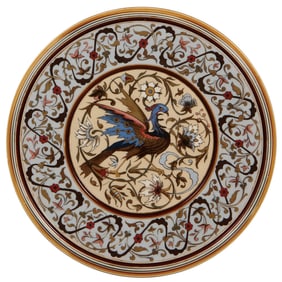 Mettlach plaque, 10.7" d., 1369