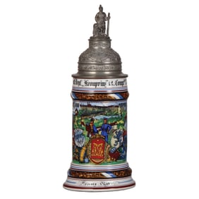 Regimental stein, .5L, 2. Inft. Regt., 12. Comp., München