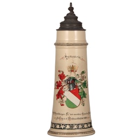 Pottery stein, 3.0L, coat-of-arms, Hungaria, Weihnachtsfest 1899