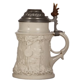 Mettlach stein, 1.8L, 11.8" ht., 812