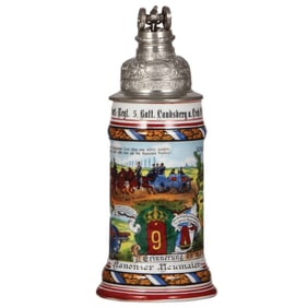 Regimental stein, .5L,  9. Feld Artl. Regt., Landsberg