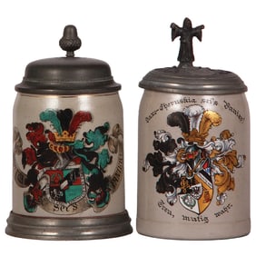 Student steins (two), stoneware, .5L,