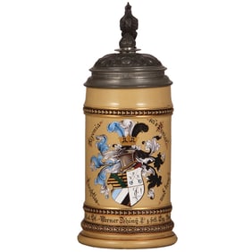 Student stein, .5L, Mettlach, 280 A, Saronia sei's Panier!