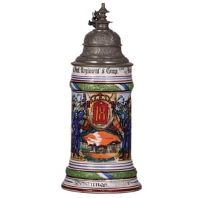 Regimental stein, .5L, Inft. Regt. Nr. 18,  Landau