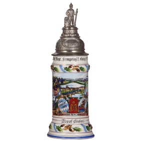 Regimental stein, .5L, Inft. Regt. Nr. 2, München