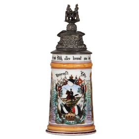Regimental stein, .5L,  Feld Artl. Regt. Nr. 27, Wiesbaden