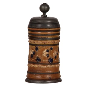 Altenburger Walzenkrug, 8.4'' ht., early 1700s