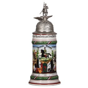 Regimental stein, .5L, Eskadron Garde, Jäger zu Pferde, Potsdam