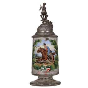 Regimental stein, .5L, Ulanen Regt., Nr. 18, Leipzig