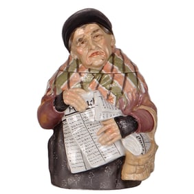 Character stein, .5L, Old Woman with Newspaper