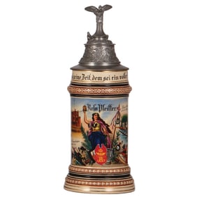 Regimental stein, .5L, Eisenbahn Regt. Nr. 3,Betr. Abteil der Eisen. Brigade, Berlin
