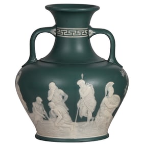 Mettlach vase, 11.2" ht., 7011