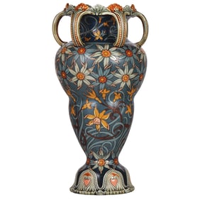 Mettlach vase, 16.0'' ht., 2416
