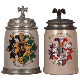 Student steins (two), stoneware, .5L,