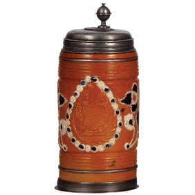 Altenburger Walzenkrug, 9.1'' ht., mid 1700s