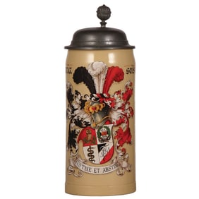 Student stein, Mettlach 1526, 3.0L, Germania sei's Panier!