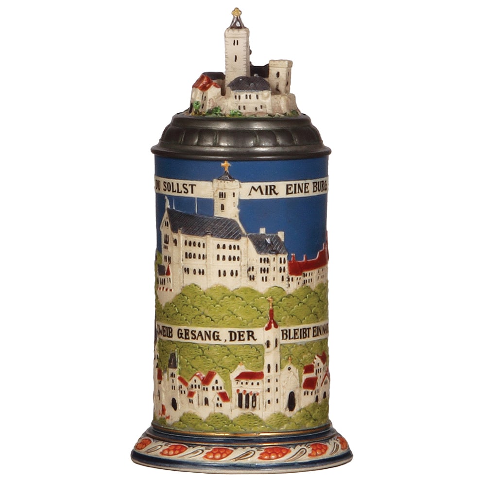 Mettlach stein, .5L, 2828, Wartburg  (1 of 4)