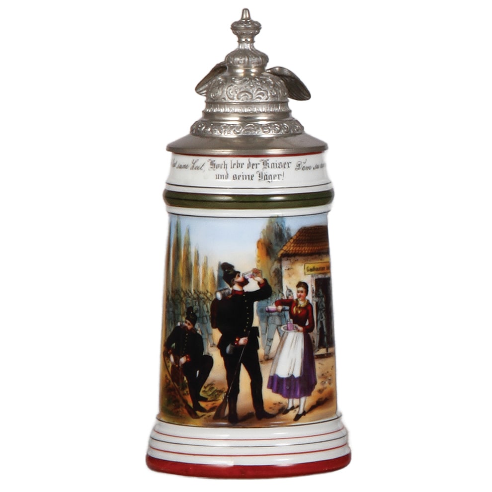Regimental stein, .5L, Jäger Nr. 10, Colmar  (1 of 3)