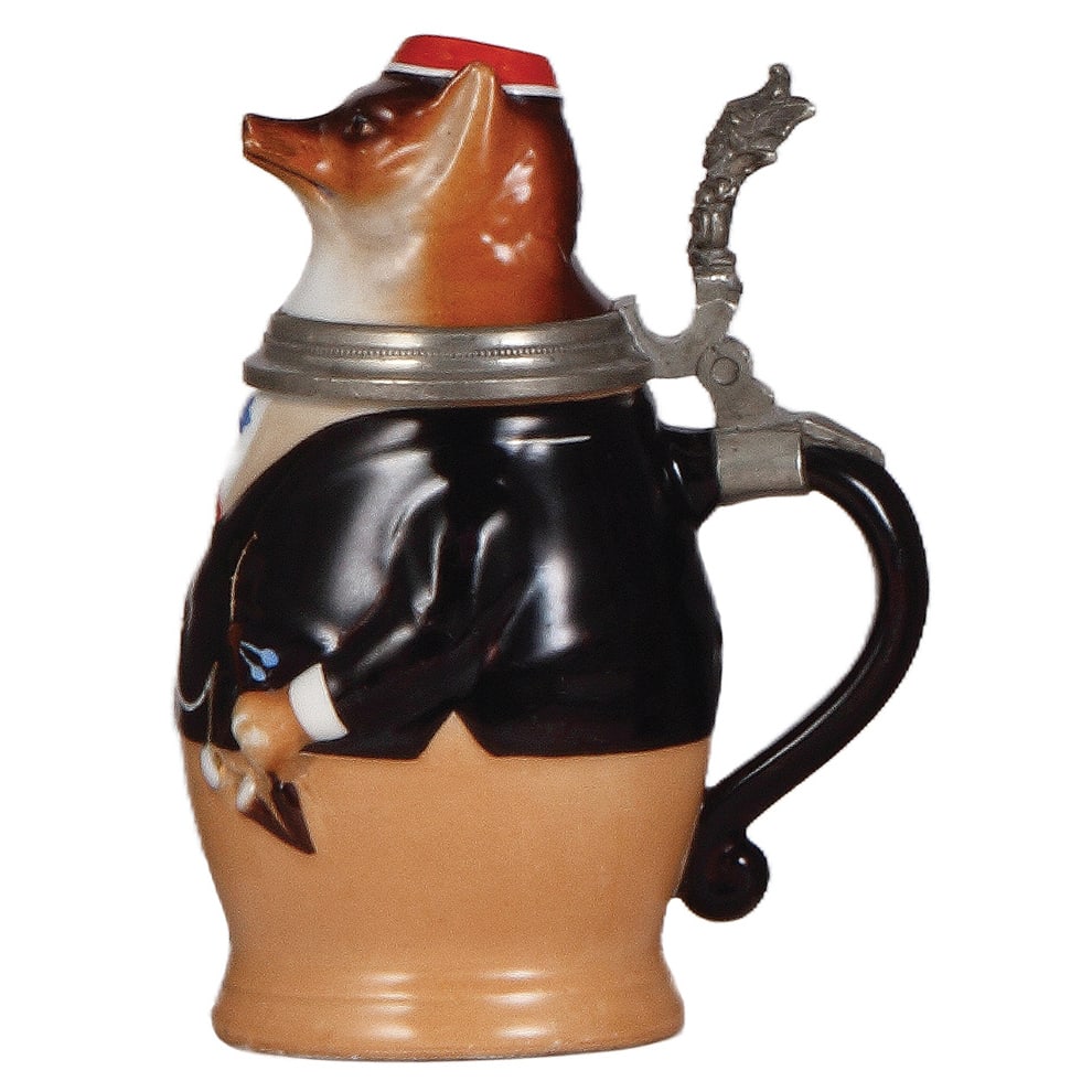 Character stein, .5L, Student Fox  - 2