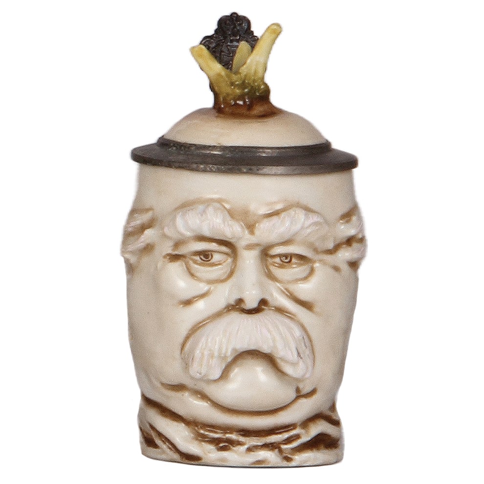 Character stein, .5L, Bismarck Radish : Character stein, .5L, porcelain, marked Musterschutz, by Schierholz, Bismarck Radish, mint.