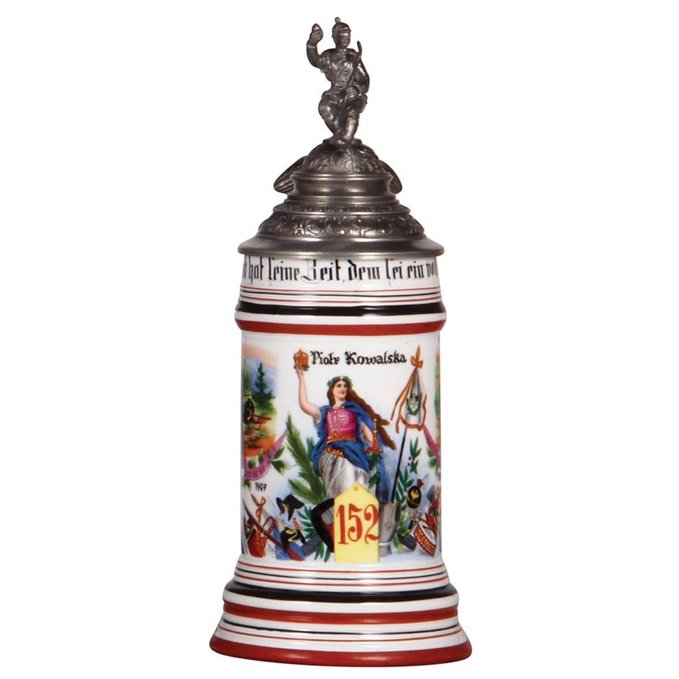 Regimental stein, .5L, Inft. Regt. Nr. 152, Osterode  (1 of 3)