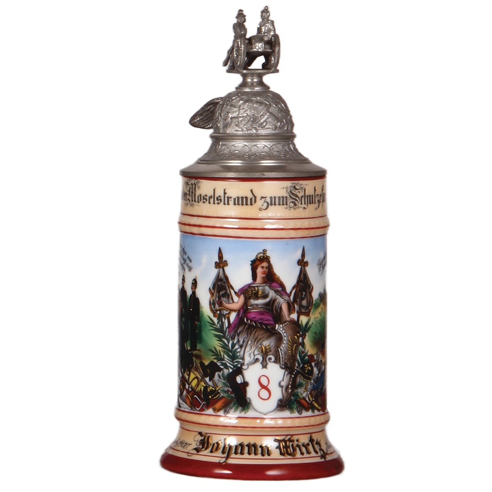 Regimental stein, .5L, Fuss Artl. Regt. Nr. 8, Metz  (1 of 3)