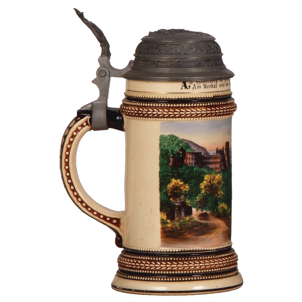 Pottery stein, .5L, Heidelberg  - 3