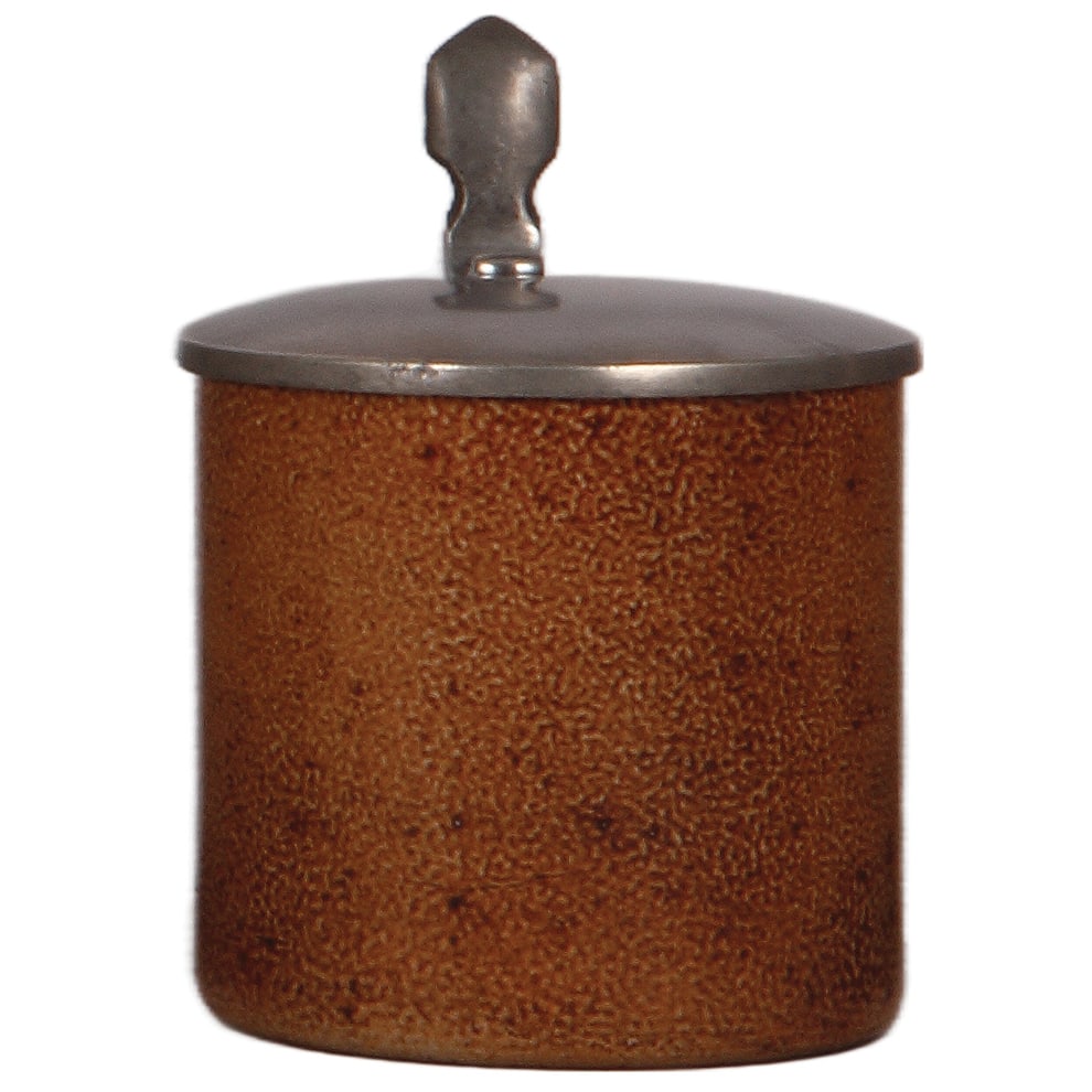 Stoneware stein, .5L, by Ludwig Hohlwein: Stoneware stein, .5L, glazed, marked Hohlwein & R. Merkelbach, #2176, by Ludwig Hohlwein, pewter lid, mint.