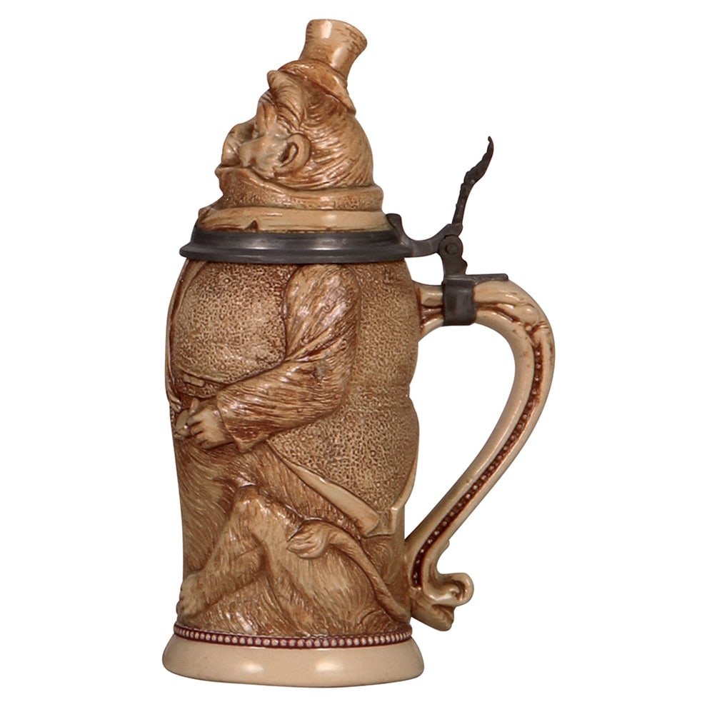 Character stein, .5L, Monkey with Top Hat  - 2