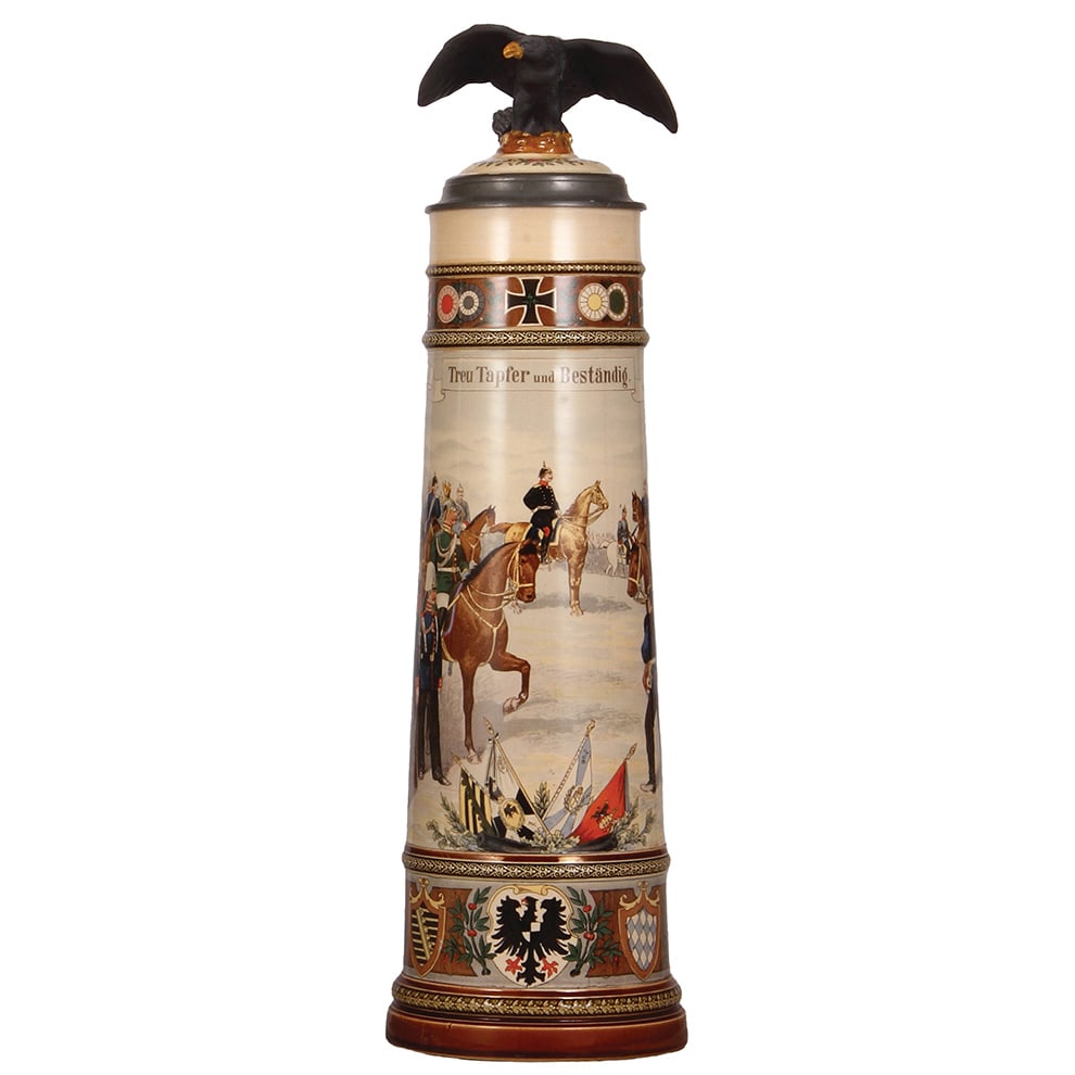 Mettlach stein, 4.3L, 900(2227), military scenes (1 of 3)