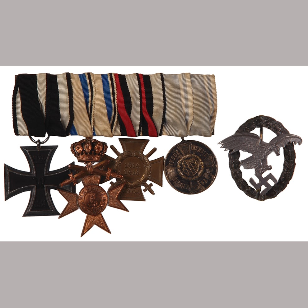 German medal bar, includes 1914 Iron Cross : German medal bar, includes 1914 Iron Cross, good condition.