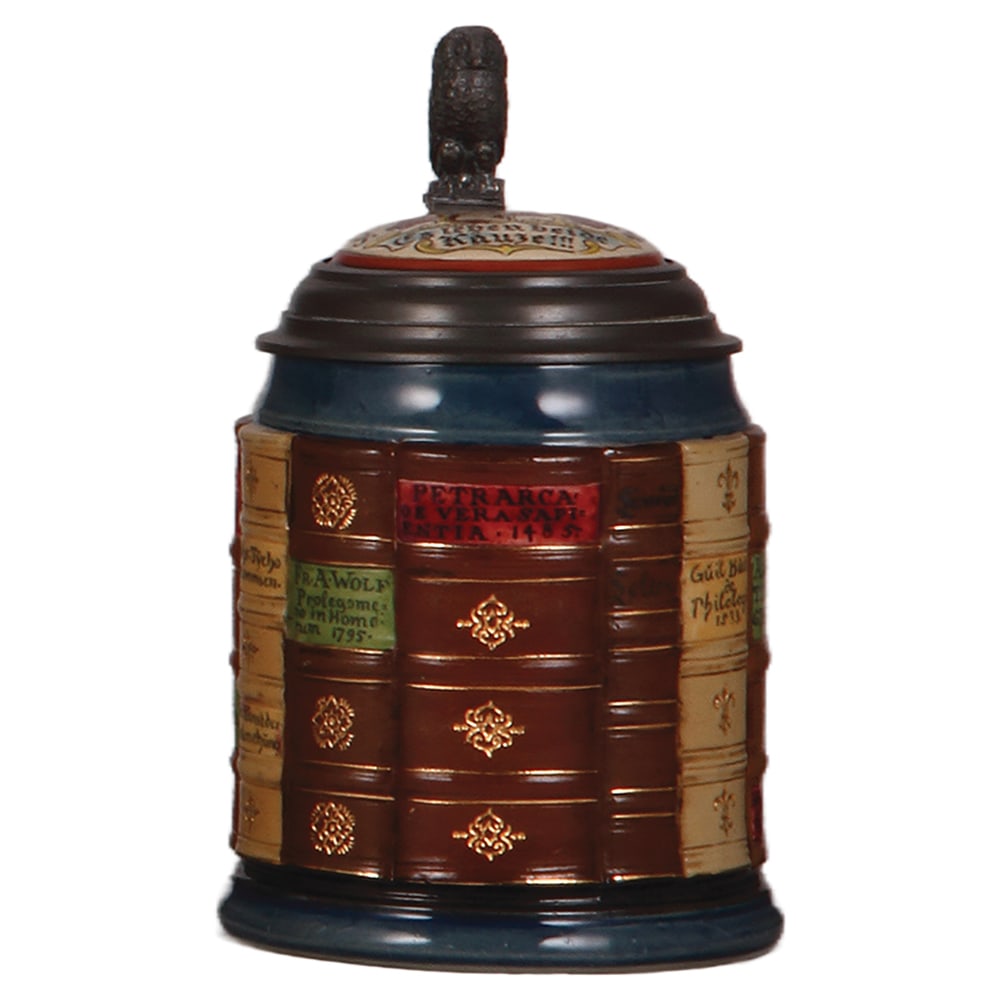 Mettlach stein, .5L, 2001C, Scholars Book Stein  (1 of 4)