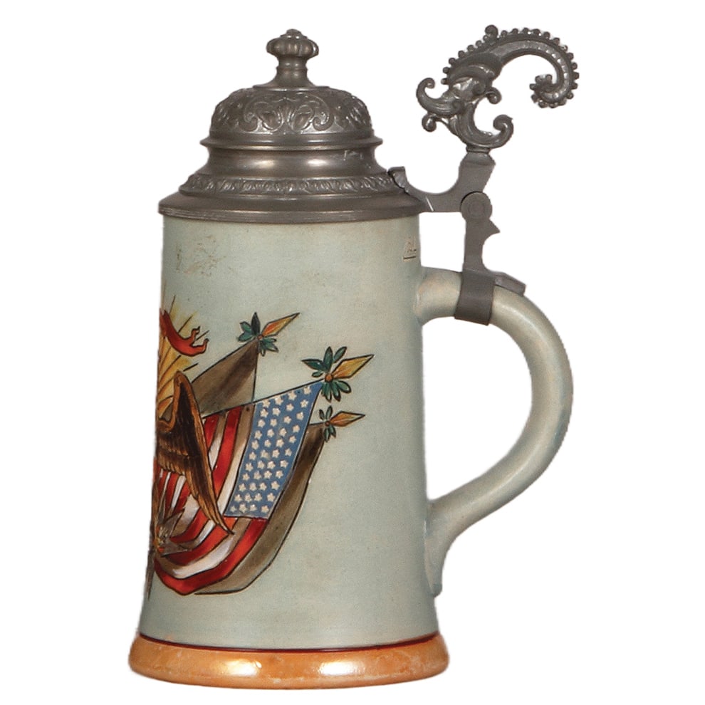 Pottery stein, .5L, E. Pluribus Unum  - 2
