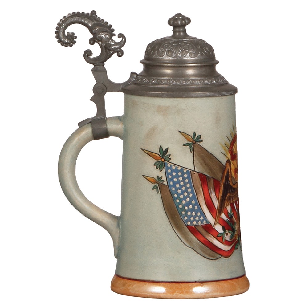 Pottery stein, .5L, E. Pluribus Unum  - 3