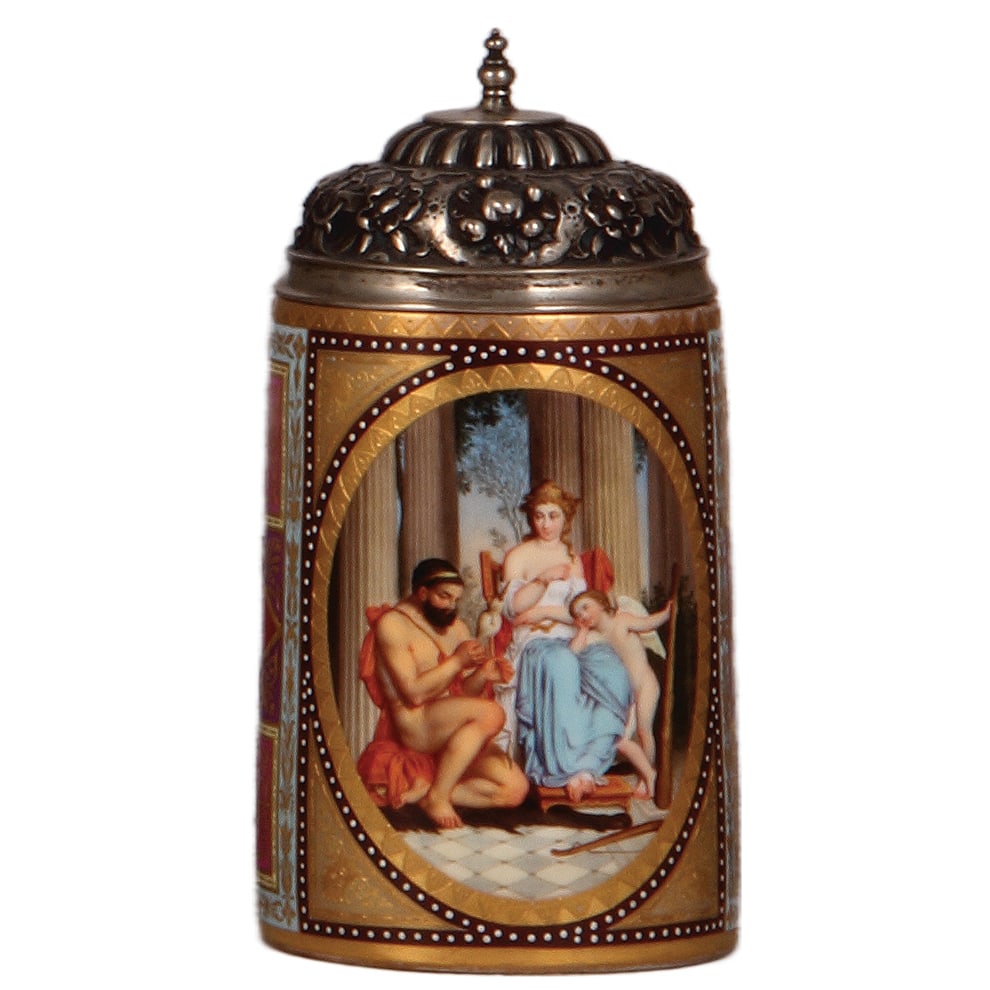 Royal Vienna stein, .5L, marked with Beehive  (1 of 3)