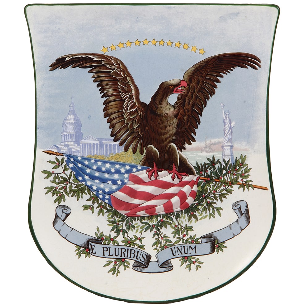 Mettlach plaque, 13.3" x 11.2", 1290/3225, U.S.A.  (1 of 1)